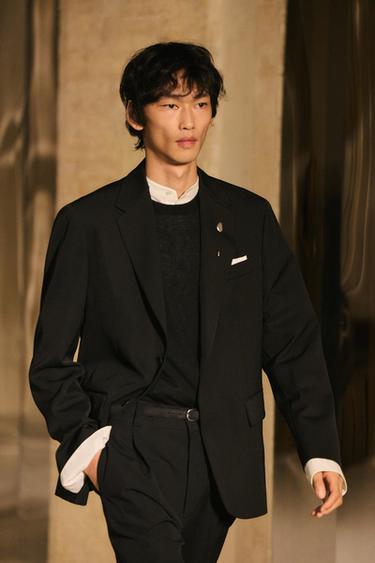 Wool blend suit blazer - LIMITED EDITION — Navy blue 1