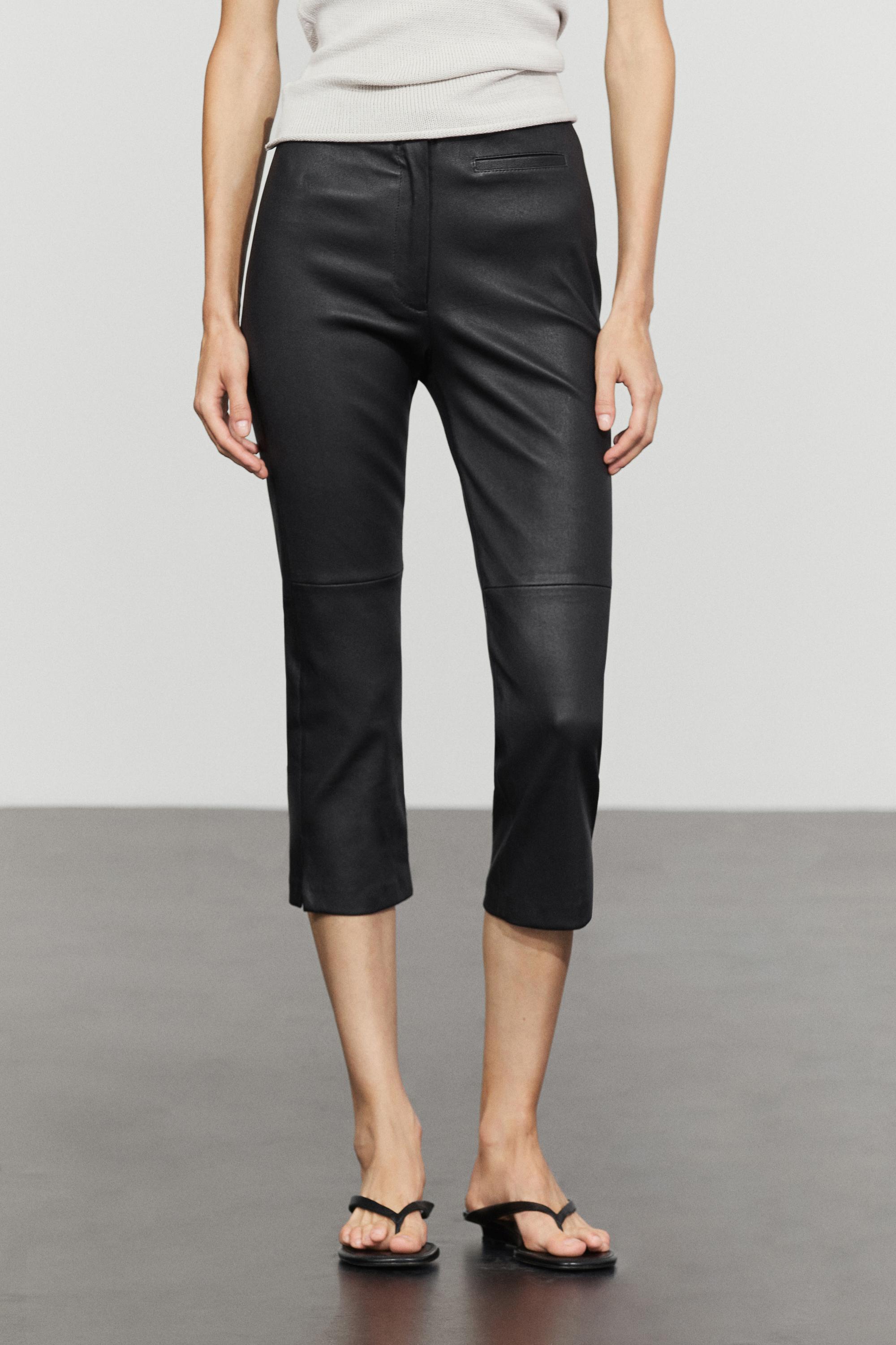 Leather capris