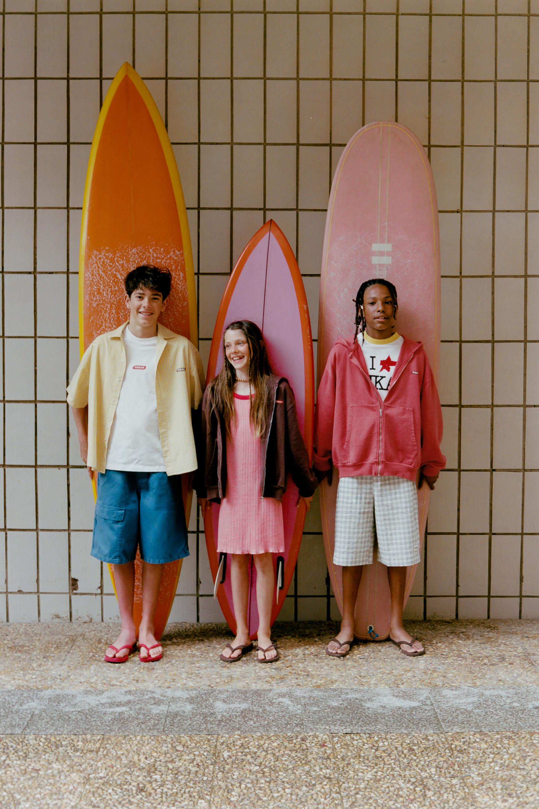 PUKAS SURF KNIT DRESS — White / Red