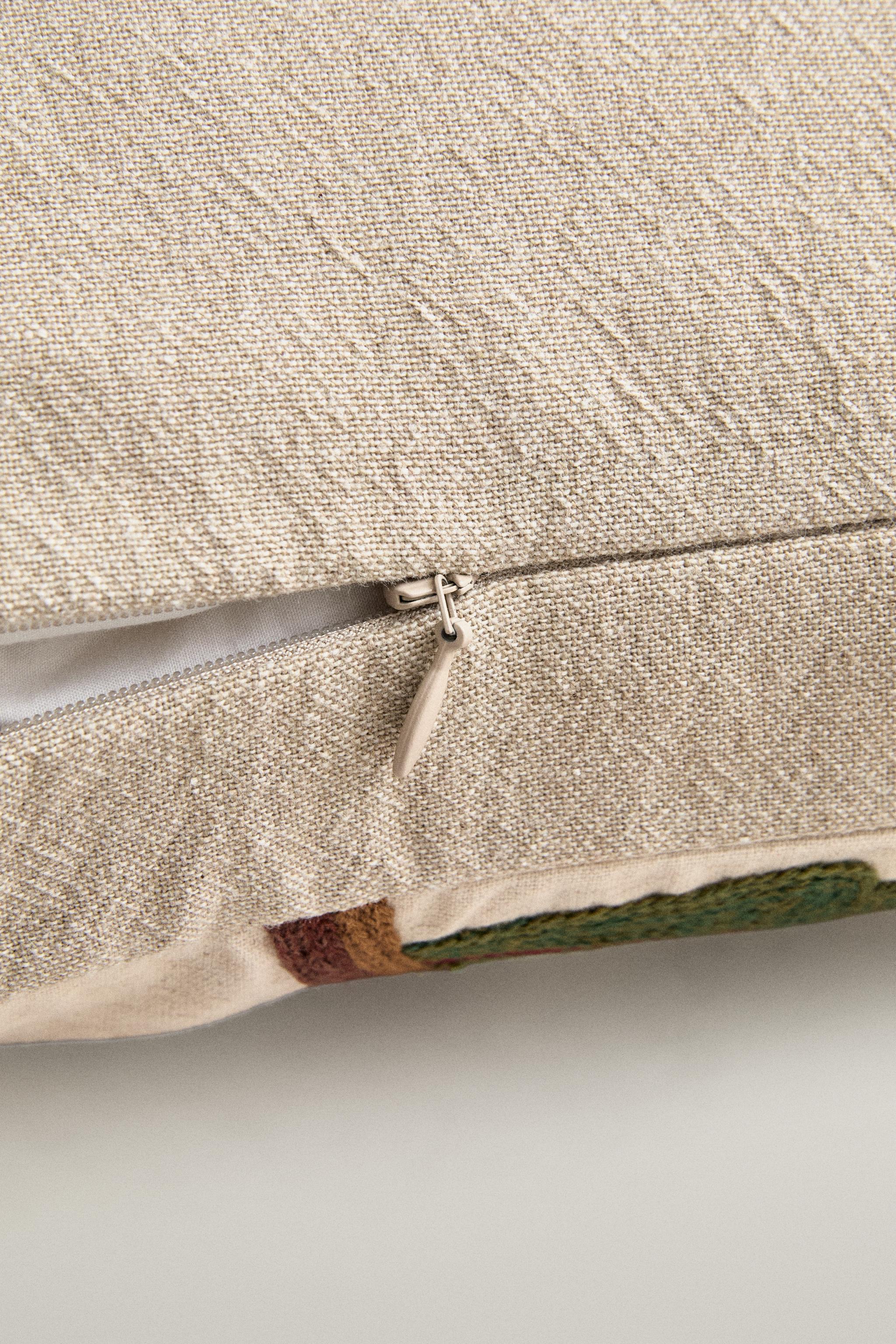 HOUSSE DE COUSSIN FLEURS