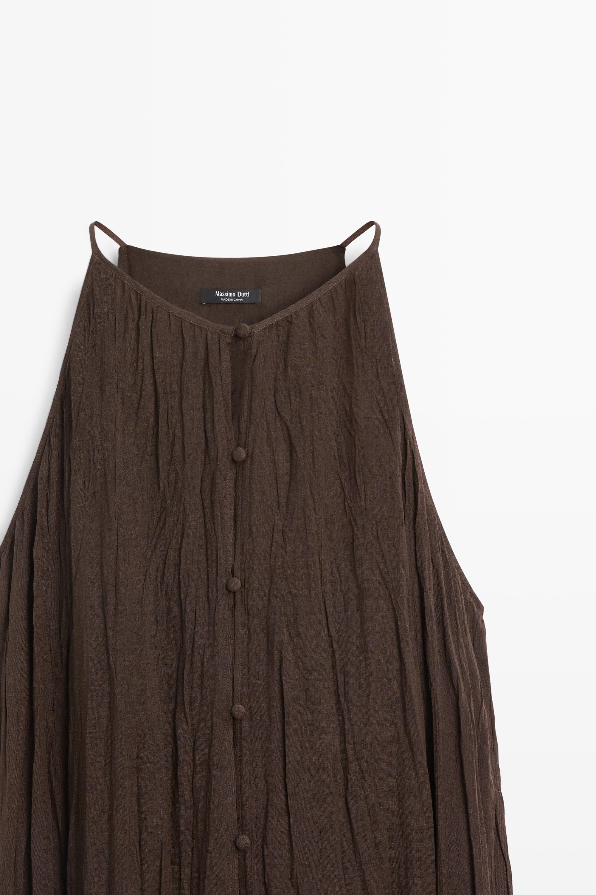 Flowing midi dress with button details