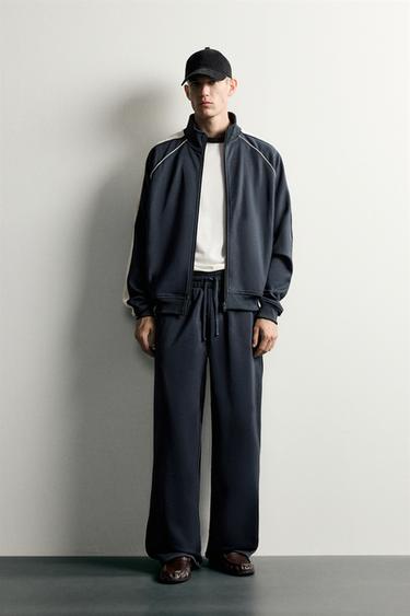 Zara CONTRAST RETRO TRACK PANTS - Blue / Steel - Image 0