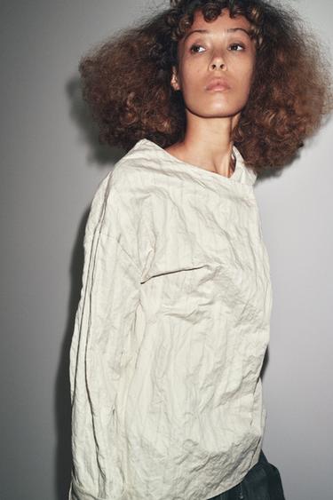 LIMITED EDITION STRIPED TOP - Beige by Zara - Image 4