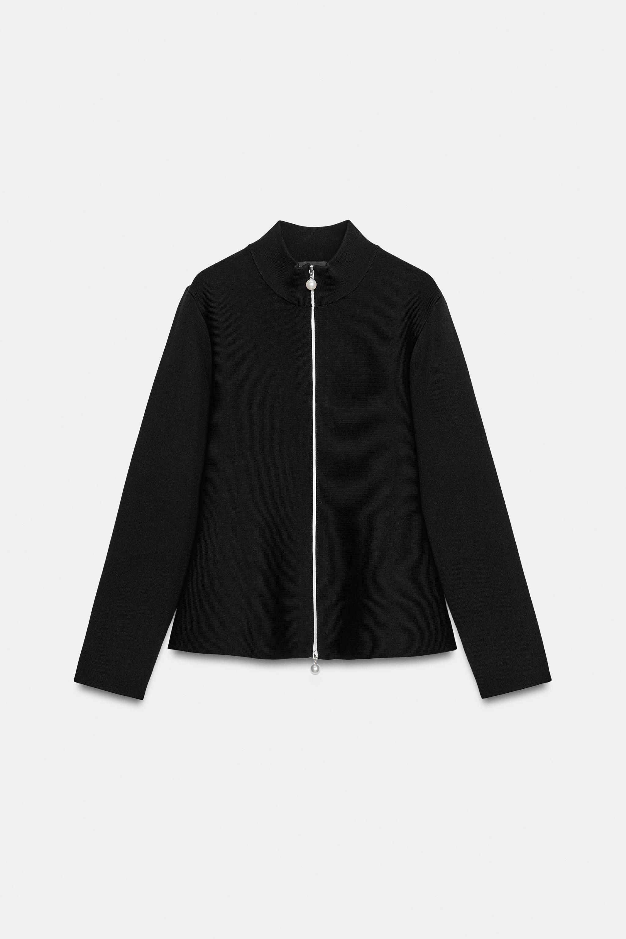 PEARL ZIP-UP CARDIGAN