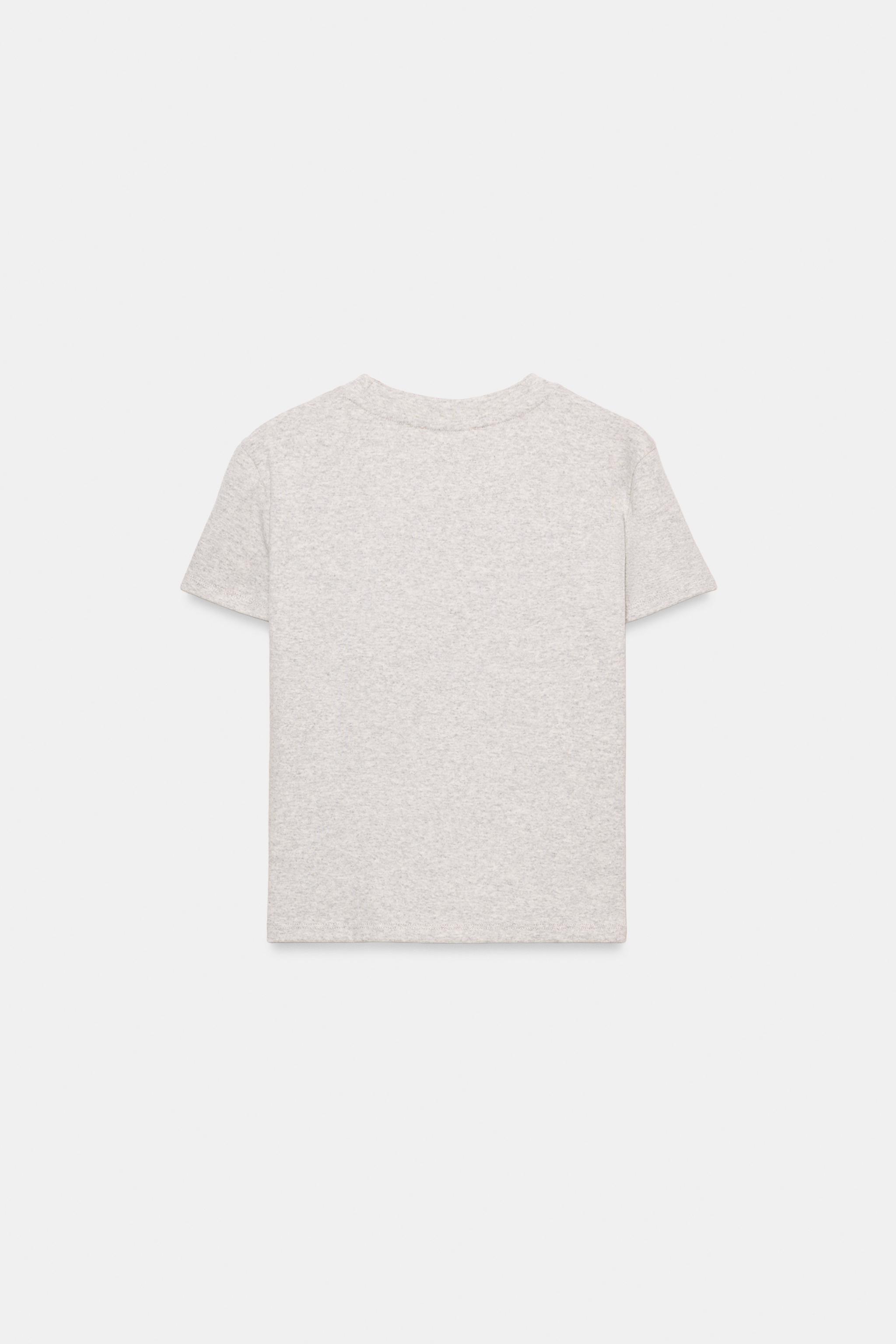 AYI BASKILI KISA KOLLU T-SHIRT - Görsel 6