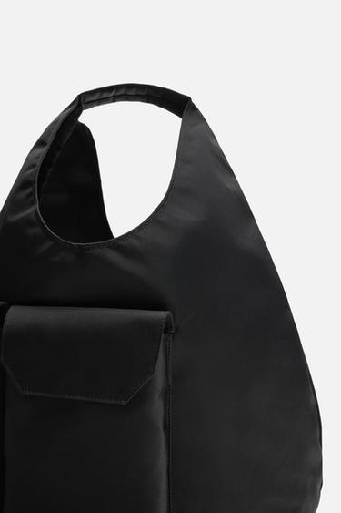 MULTI-POCKET SHOPPER BAG - Black by Zara - Image 2