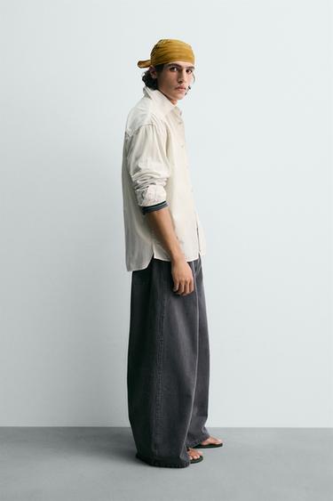 CHEMISE RELAXED FIT EN COTON - Blanc de Zara - Image 3
