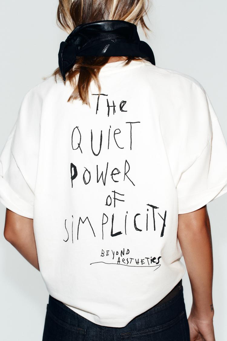 Camiseta manga corta texto