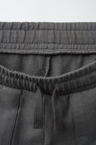GRAFFITI TEXT STRAIGHT BERMUDA SHORTS - Anthracite grey by Zara - Image 2