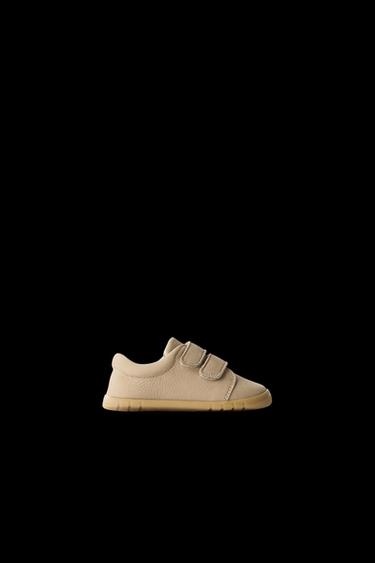 Zara BAREFOOT LEATHER SNEAKERS - Sandy Brown - Image 0