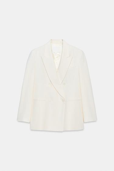 BLAZER OVERSIZE À BOUTONNAGE CROISÉ ZW COLLECTION - Ivoire de Zara - Image 5