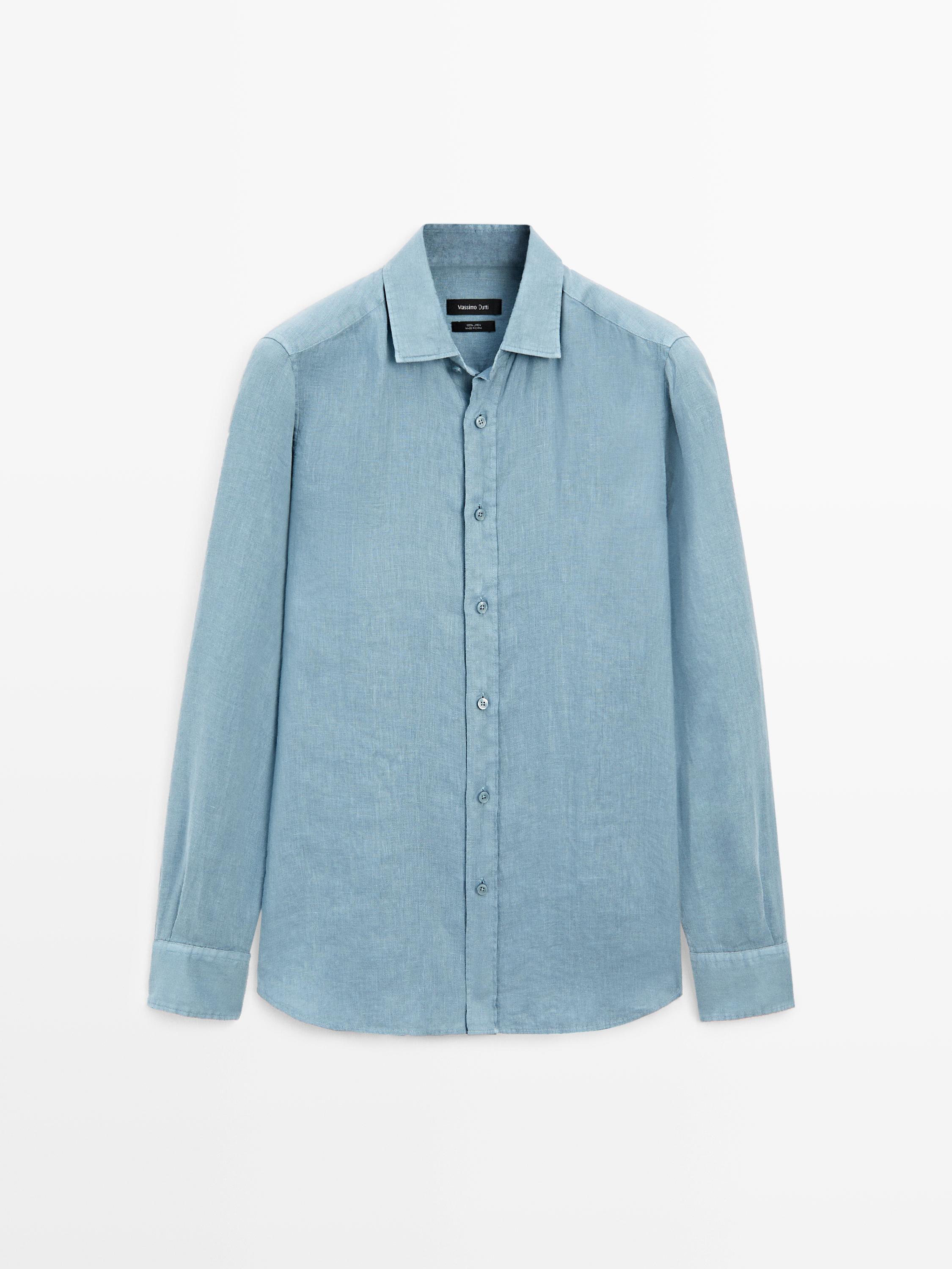 100% linen slim fit shirt