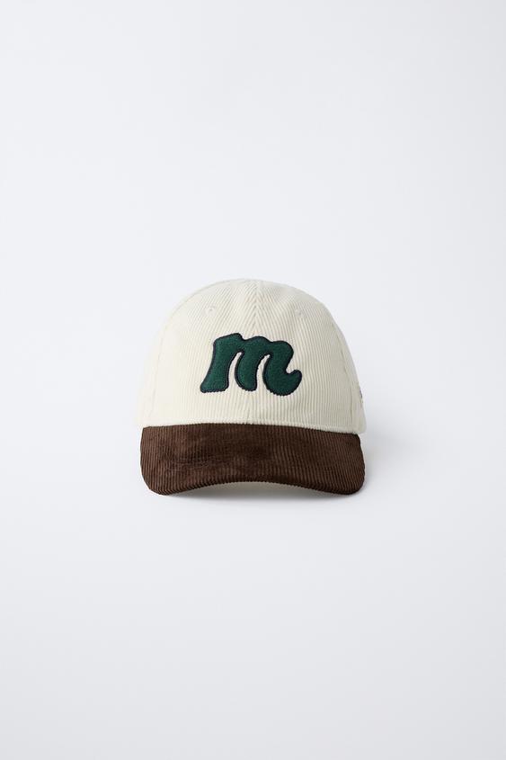 GORRA PANA LETRA BORDADA - Crudo de Zara - Imagen 0