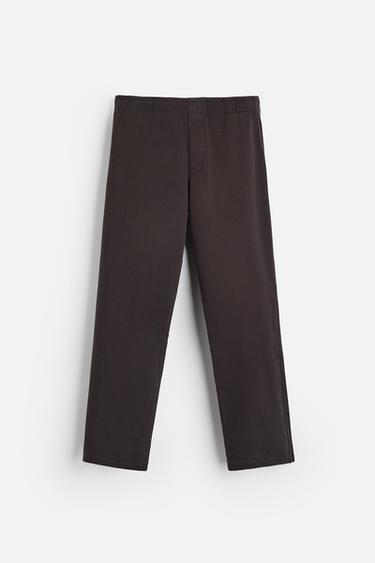 PANTALÓN JOGGER RELAXED FIT - Chocolate de Zara