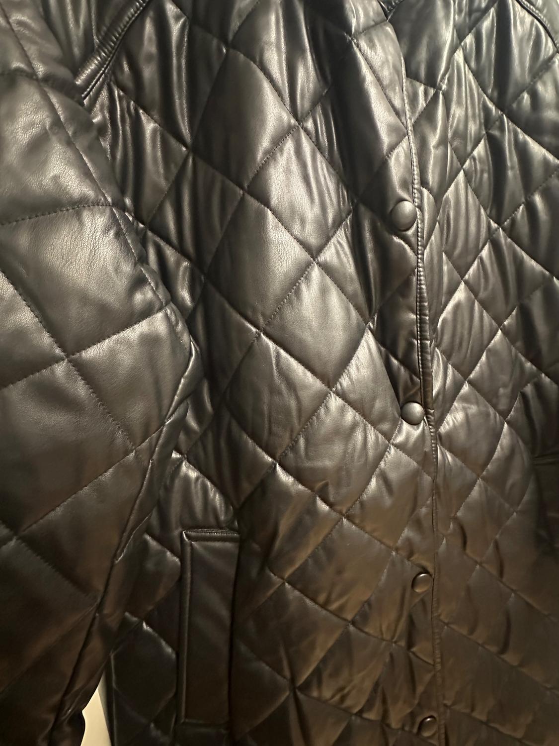 FAUX LEATHER PUFFER JACKET - Image 4