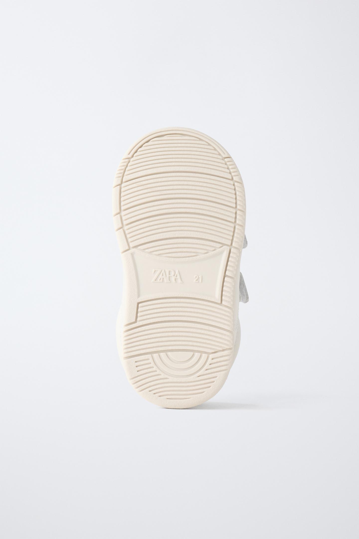 Детские кроссовки Zara Leather Barefoot, цвет: Белый — фото 8