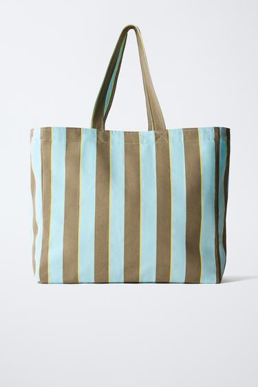 HÔTEL MAGIQUE © X ZARA STRIPED TOTE BAG - Blue by Zara - Image 4