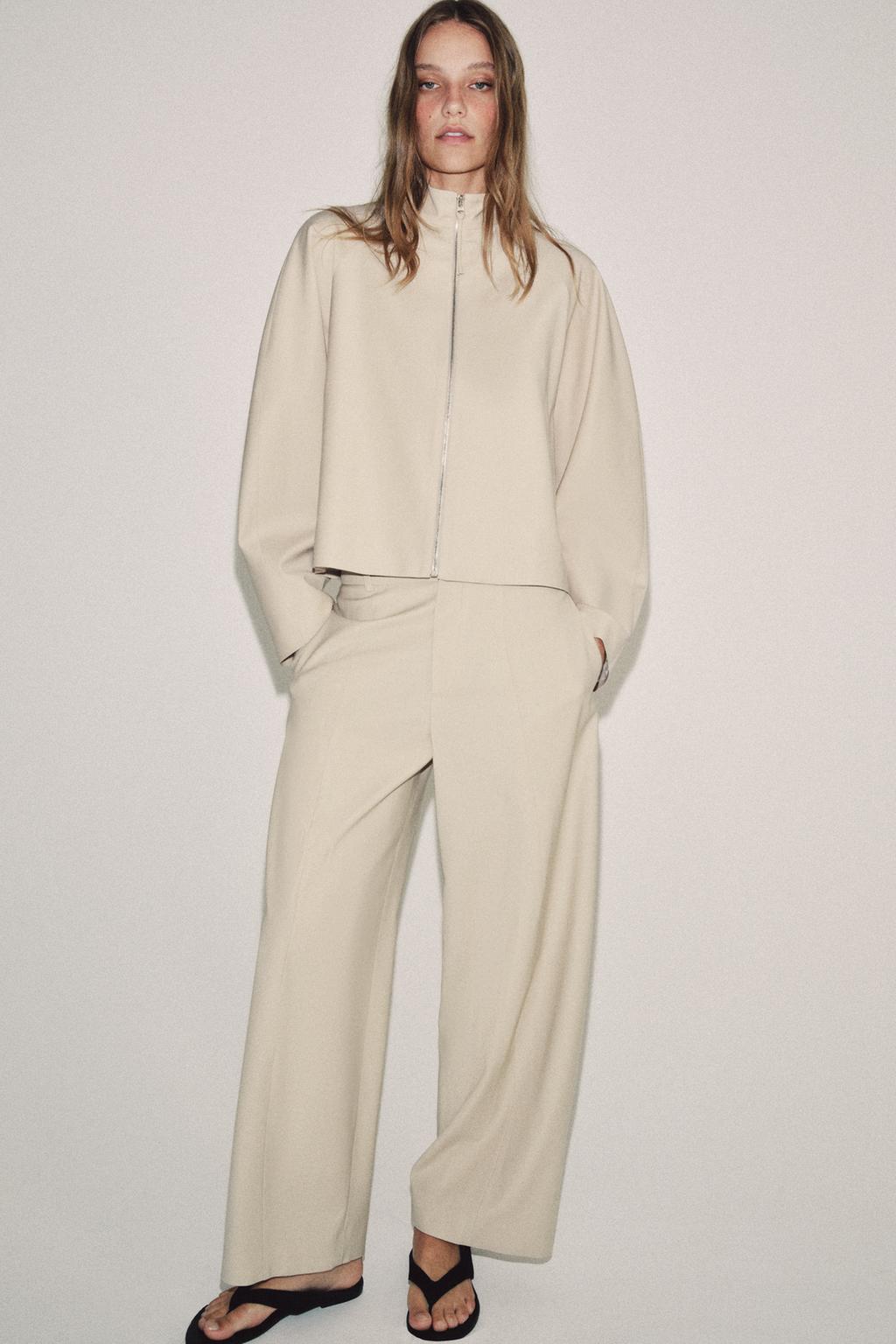 ZW COLLECTION ZIPPERED BOMBER JACKET
