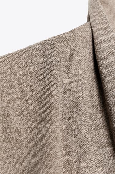 CROSSOVER PIQUÉ TOP - Light brown by Zara - Image 6