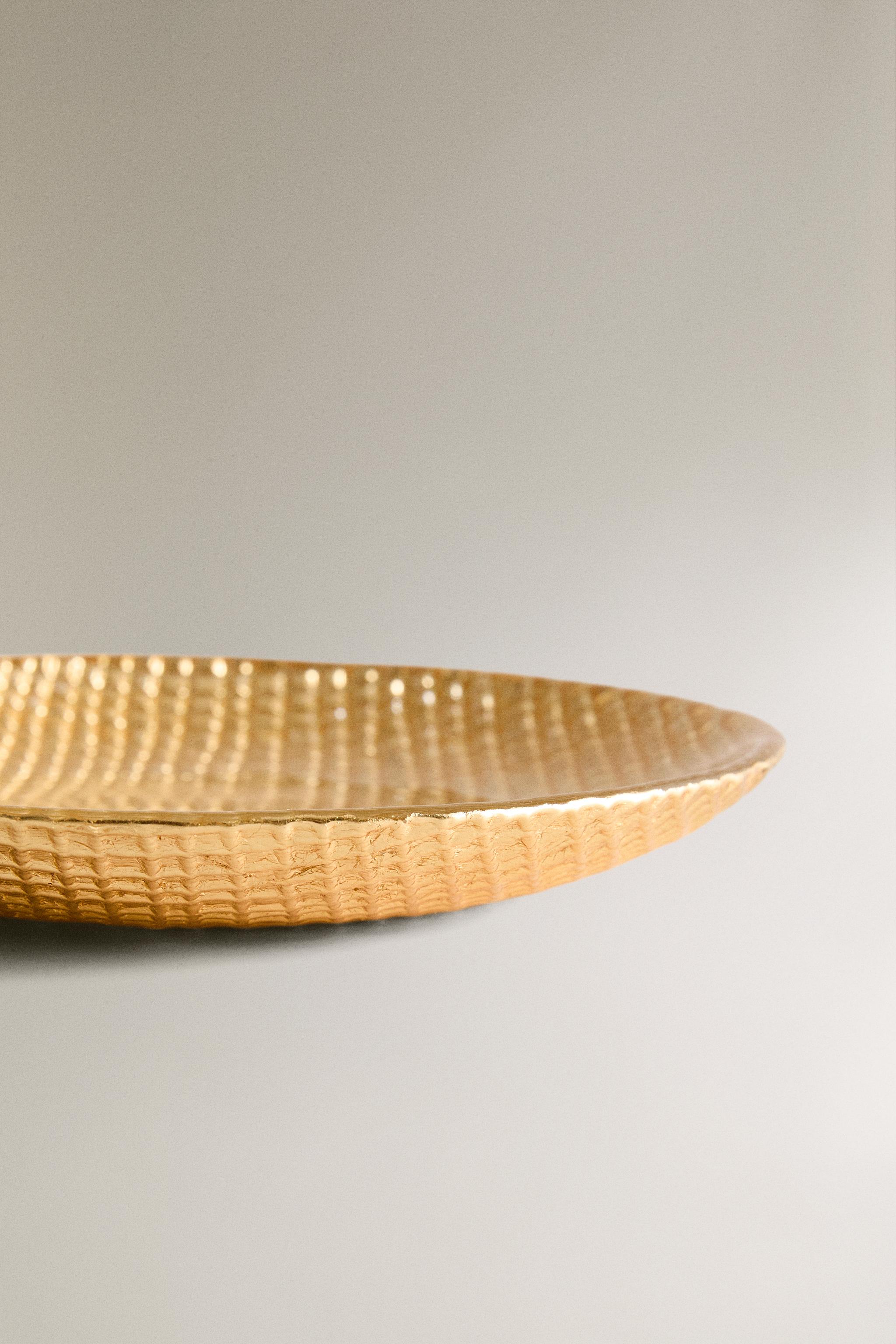IRREGULAR GOLDEN GLASS PLATE