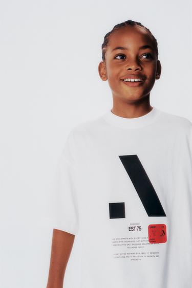 CAMISETA SPORTY NÚMEROS - Blanco de Zara