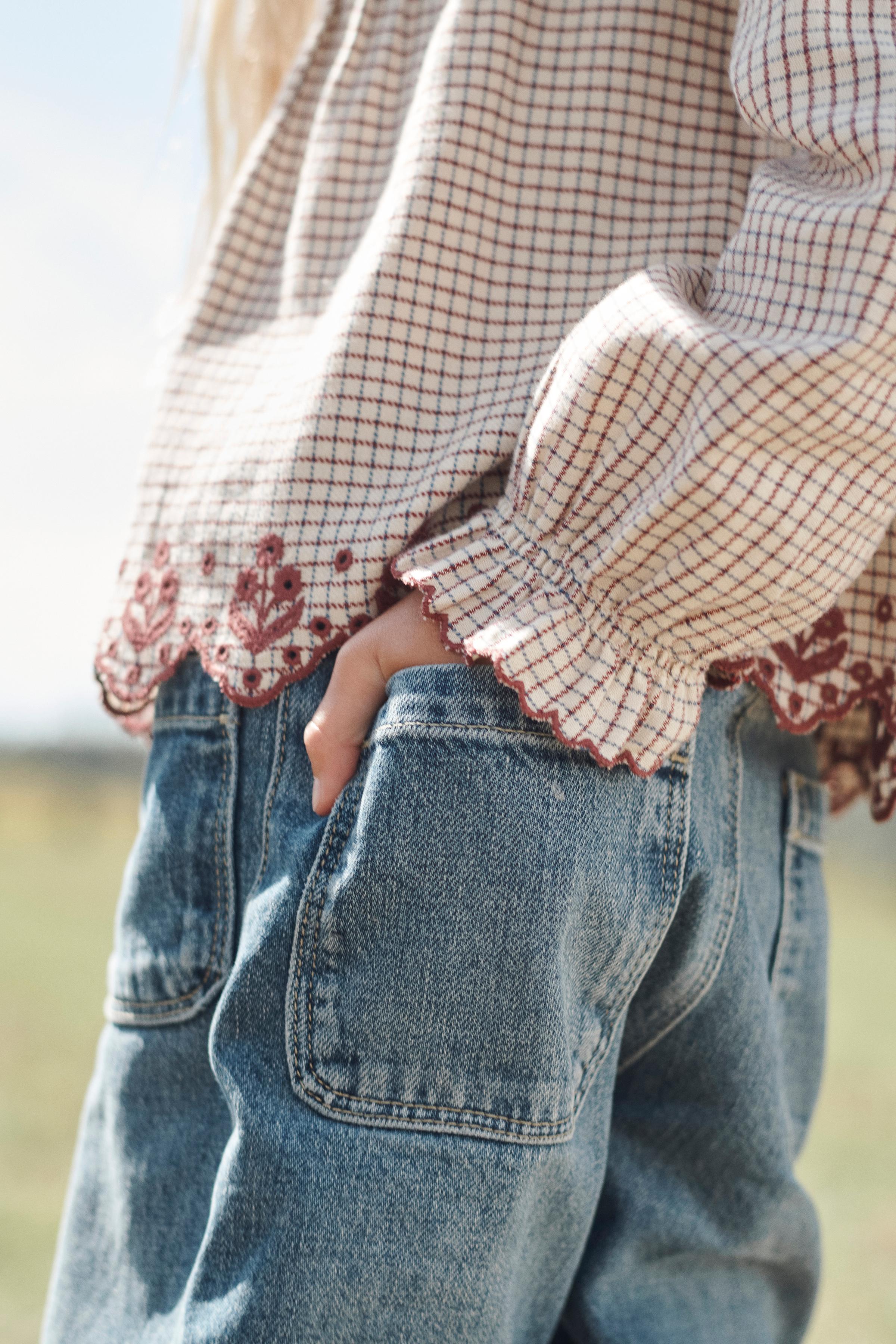 EMBROIDERED GINGHAM BLOUSE LIMITED EDITION