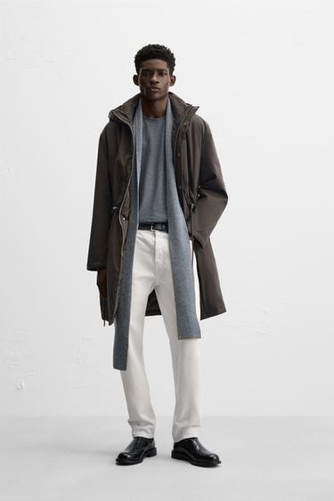 PARKA ACOLCHADA CAPUCHA - chocolate de Zara - Imagen 0