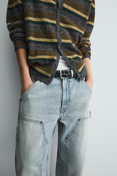 BRAIDED LEATHER BELT - Black by Zara - Image 0