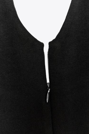 LANGER NECKHOLDER-OVERALL MIT INTERLOCK - Schwarz von Zara