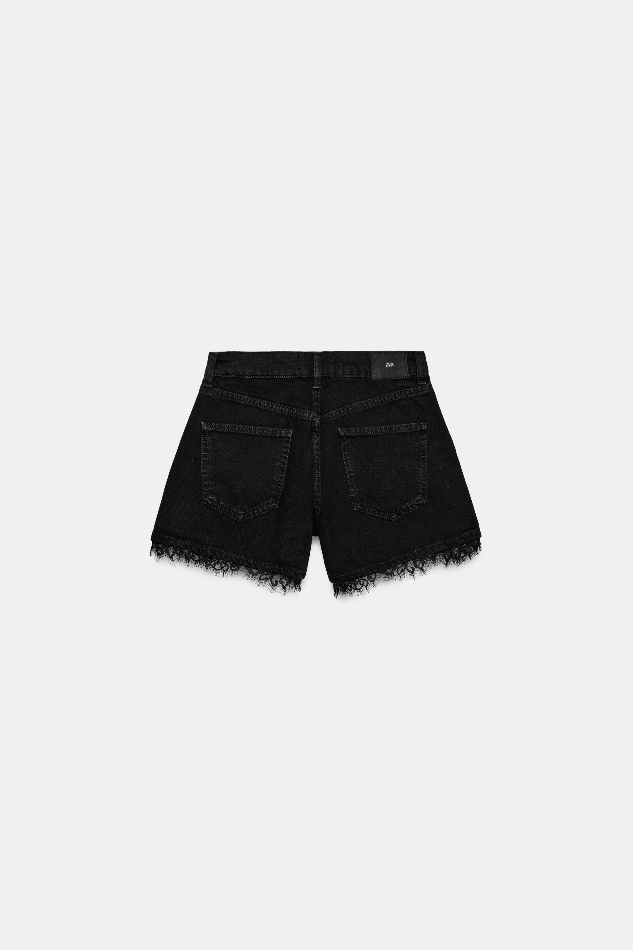 Z1975 LACE DENIM SHORTS