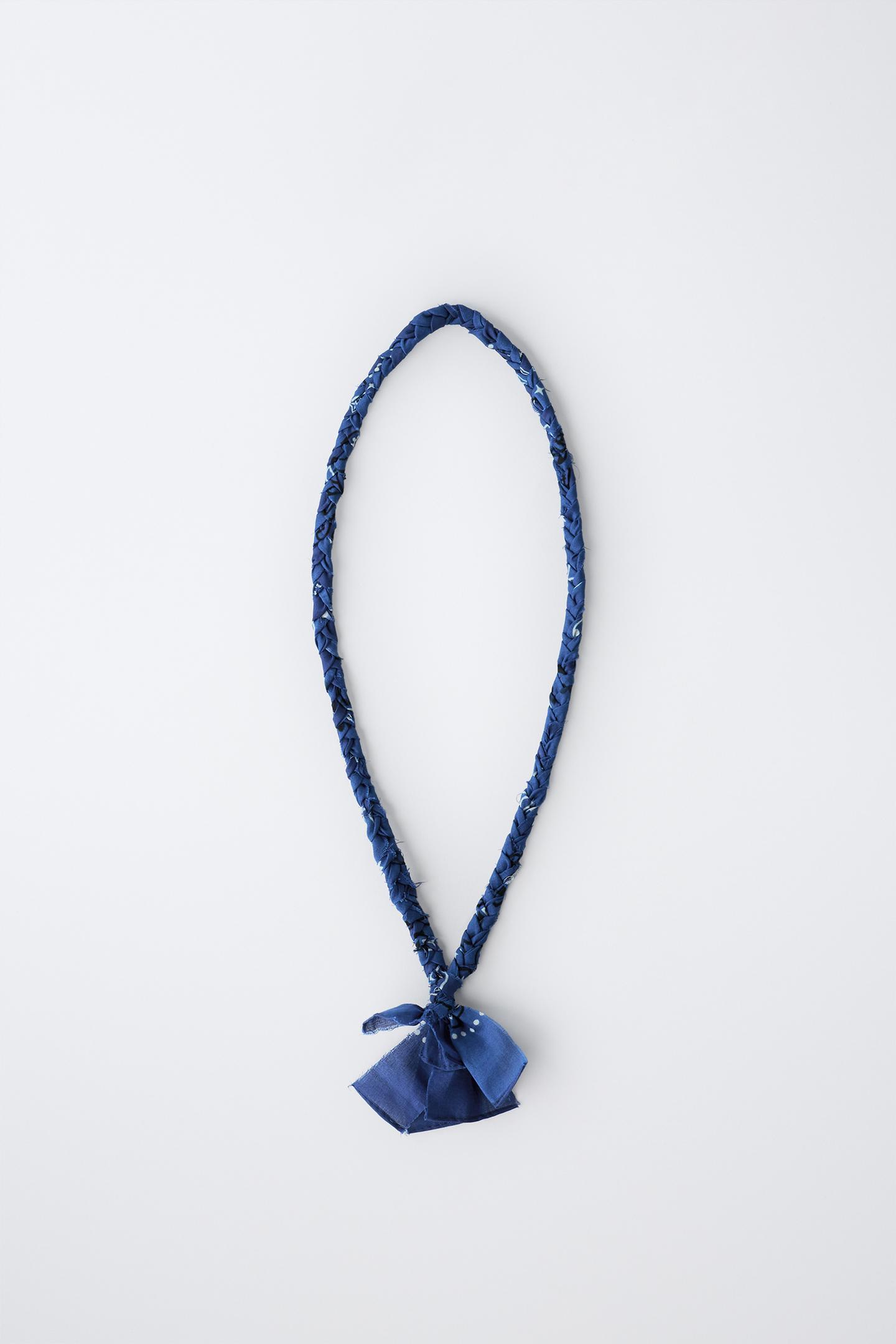 Детское колье Zara Braided Bandana, цвет: Синий — фото 4