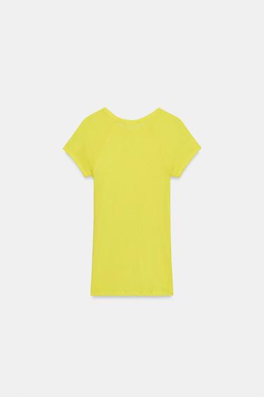 SUPIMA® SHORT SLEEVE T-SHIRT - Yellow by Zara - Image 2