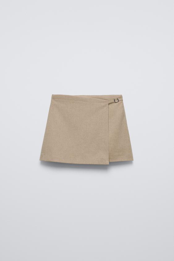 PAREO SKORT Beige ZARA United States