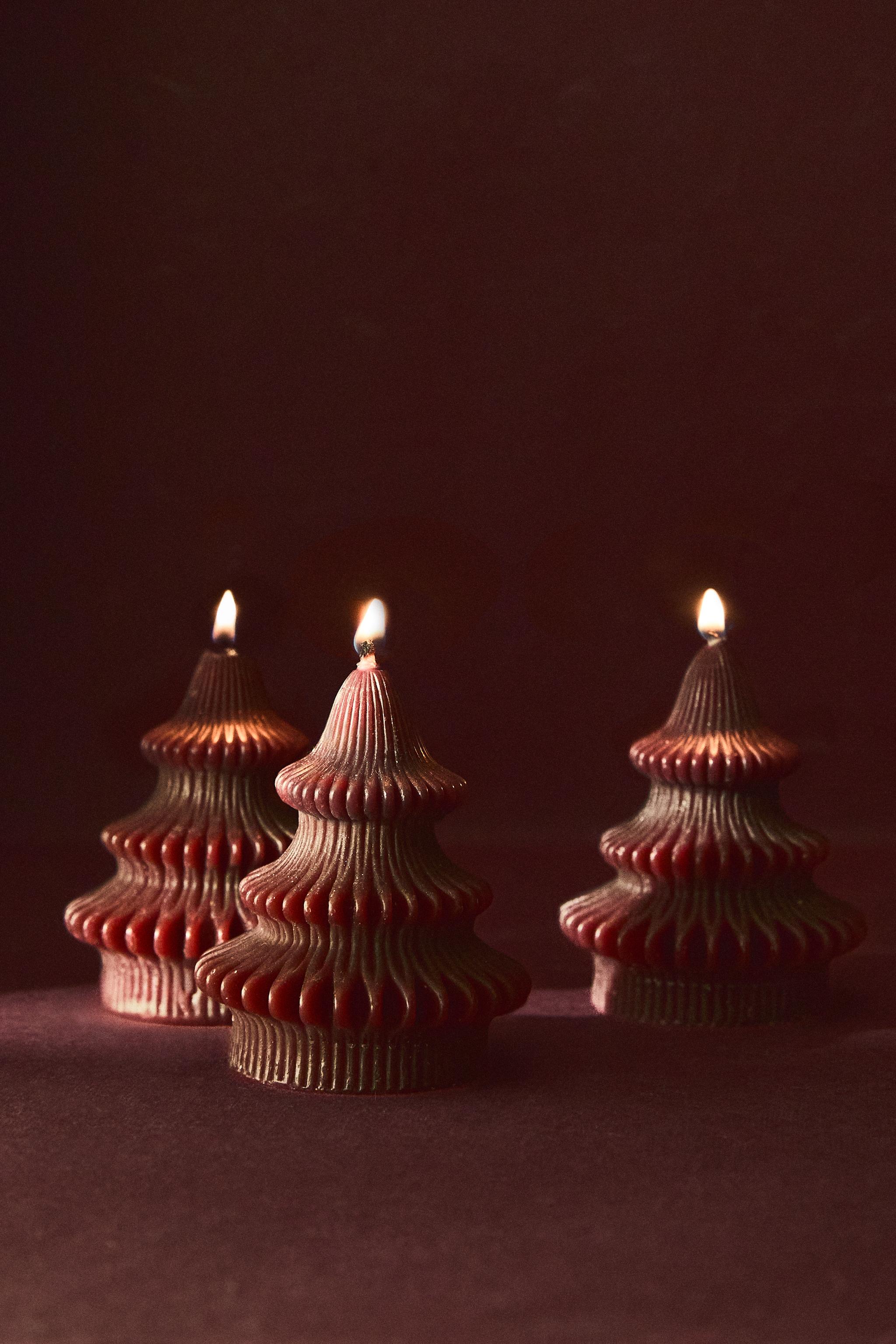 SET OF GINGERBREAD TREE SCENTED CANDLES (SET OF 3)