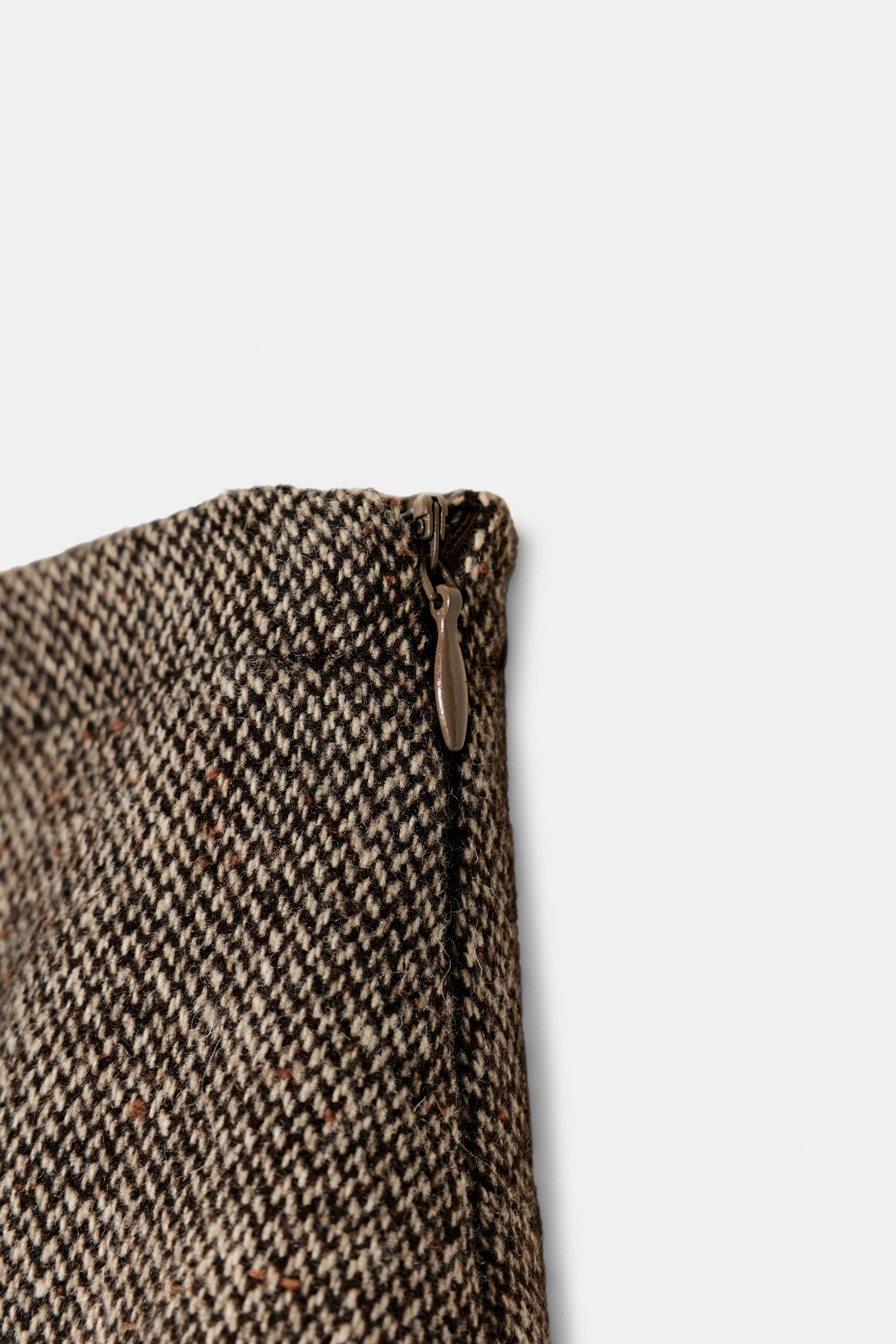 JUPE-PANTALON CHEVRON AVEC LAINE