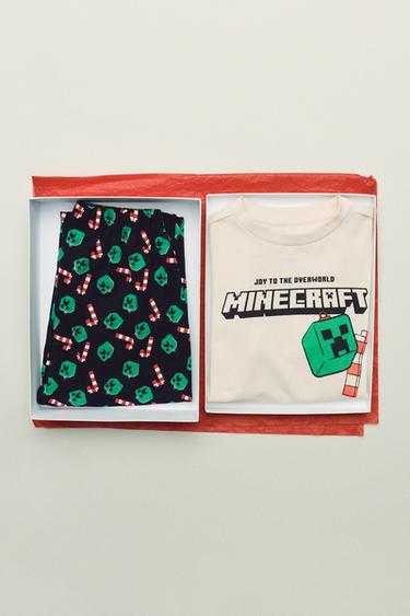 6-14 ЛЕТ/ПИЖАМА С ПРИНТОМ MINECRAFT ©MOJANG AB. ™ — ЭКРЮ от Zara — изображение 0