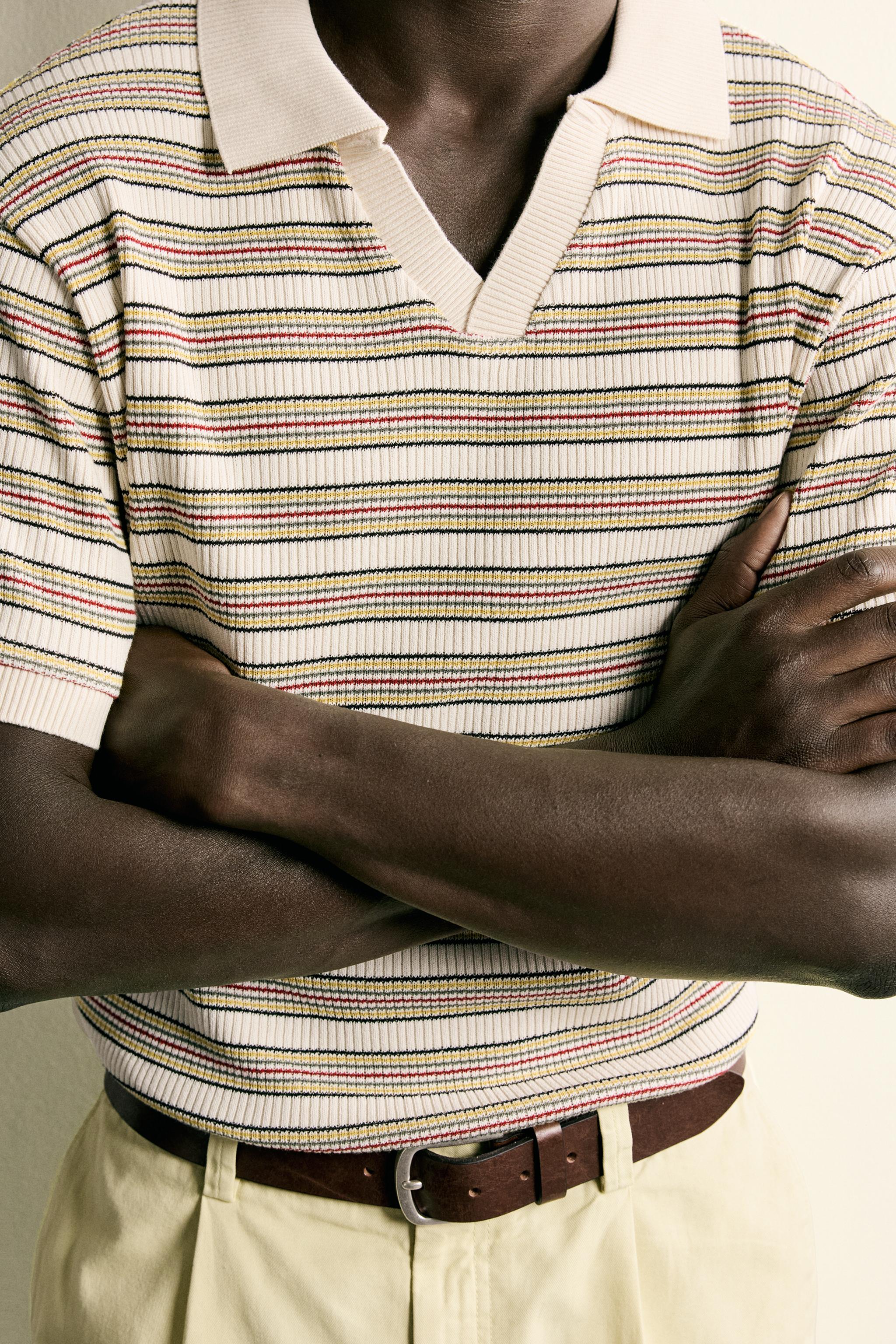 STRIPED REGULAR FIT POLO