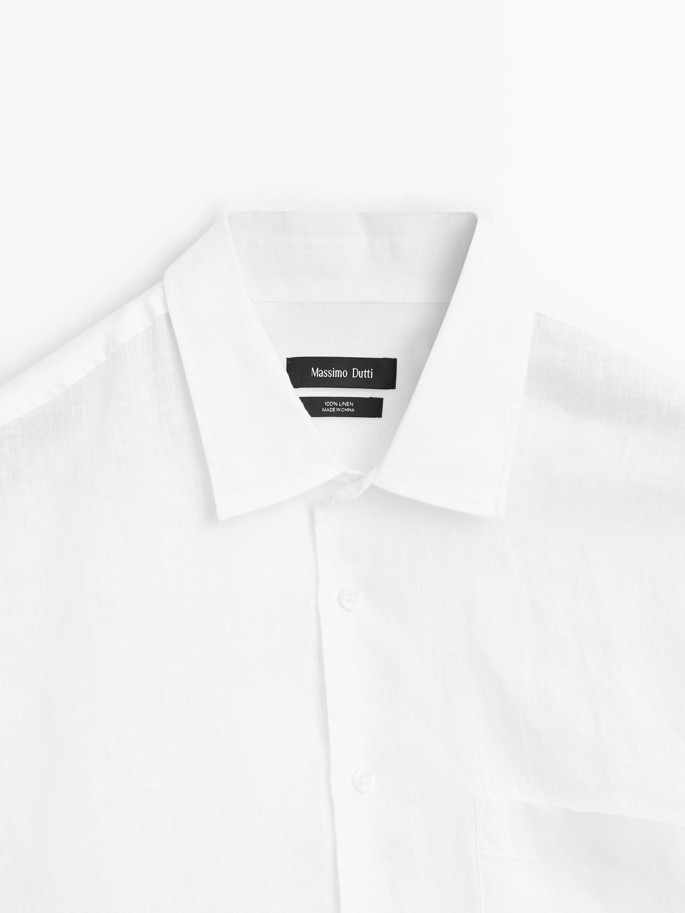 Chemise manches courtes 100 % lin