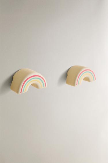 PACK OF CHILDREN'S RAINBOW DOOR KNOBS (PACK OF 2) - Multicoloured by Zara - Image 1