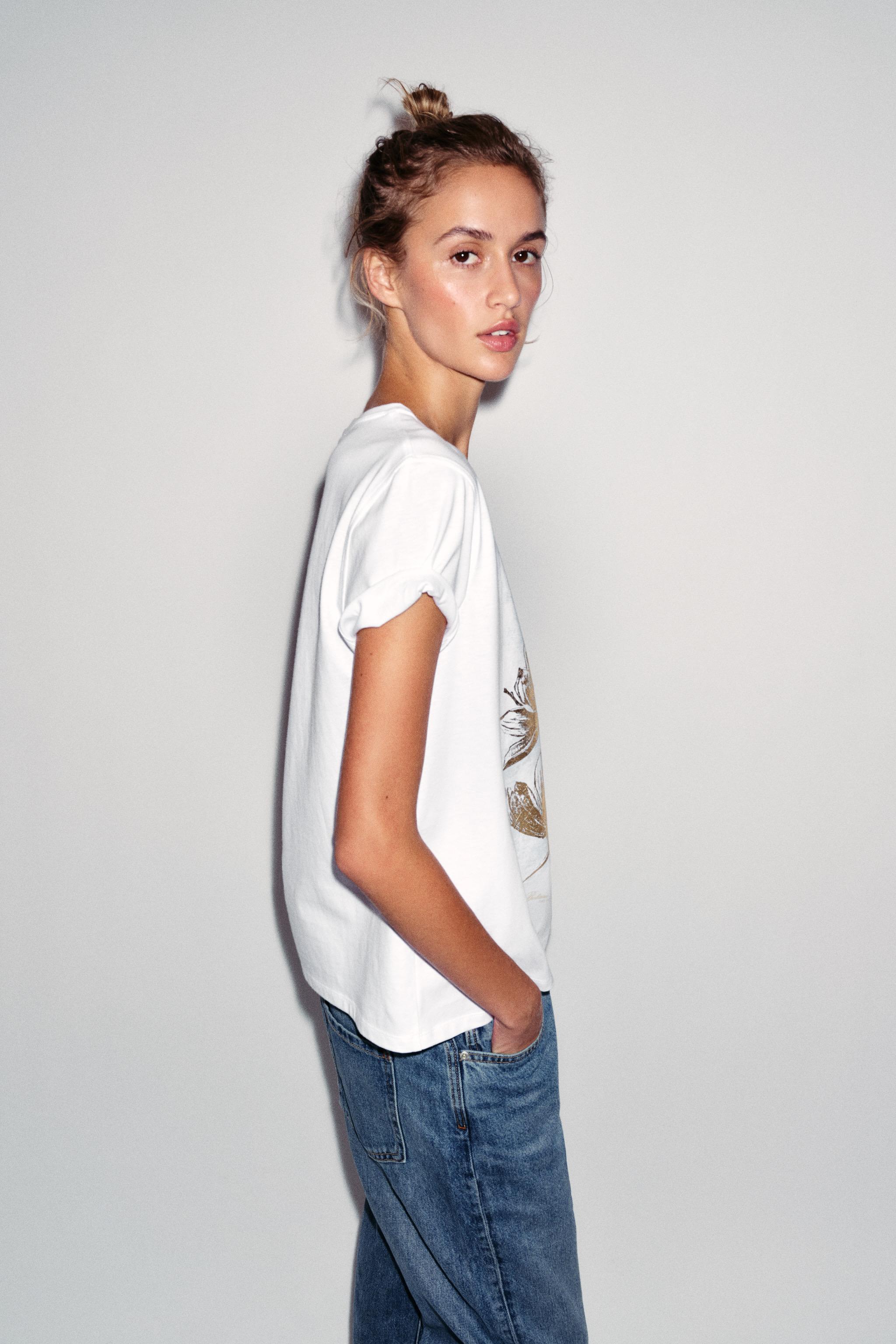 METALLIC SHORT SLEEVE T-SHIRT