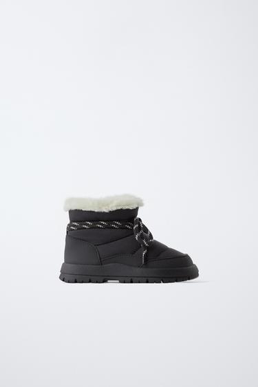 Zara QUILTED BOOTS - Black - Image 0