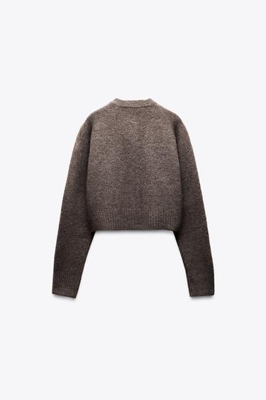 SOFT KNIT CARDIGAN - brown vigore by Zara - Image 5