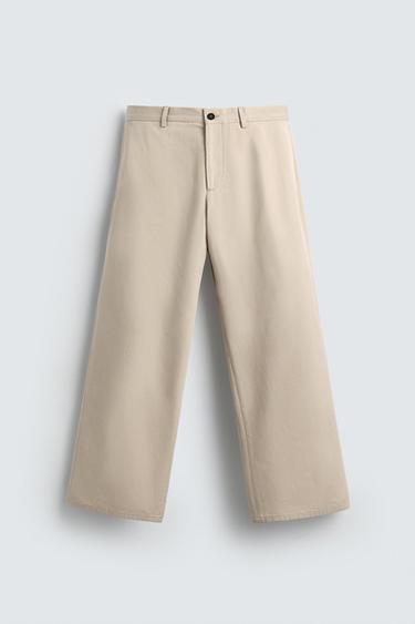 Zara PANTALONE RAVNOG KROJA LIMITED EDITION – prljavobela