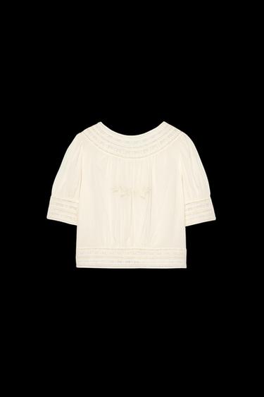 Zara ZW COLLECTION ROMANTIC BLOUSE - Ecru - Image 0
