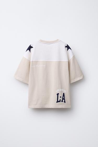 SLOGAN PRINT T-SHIRT - Beige by Zara - Image 1