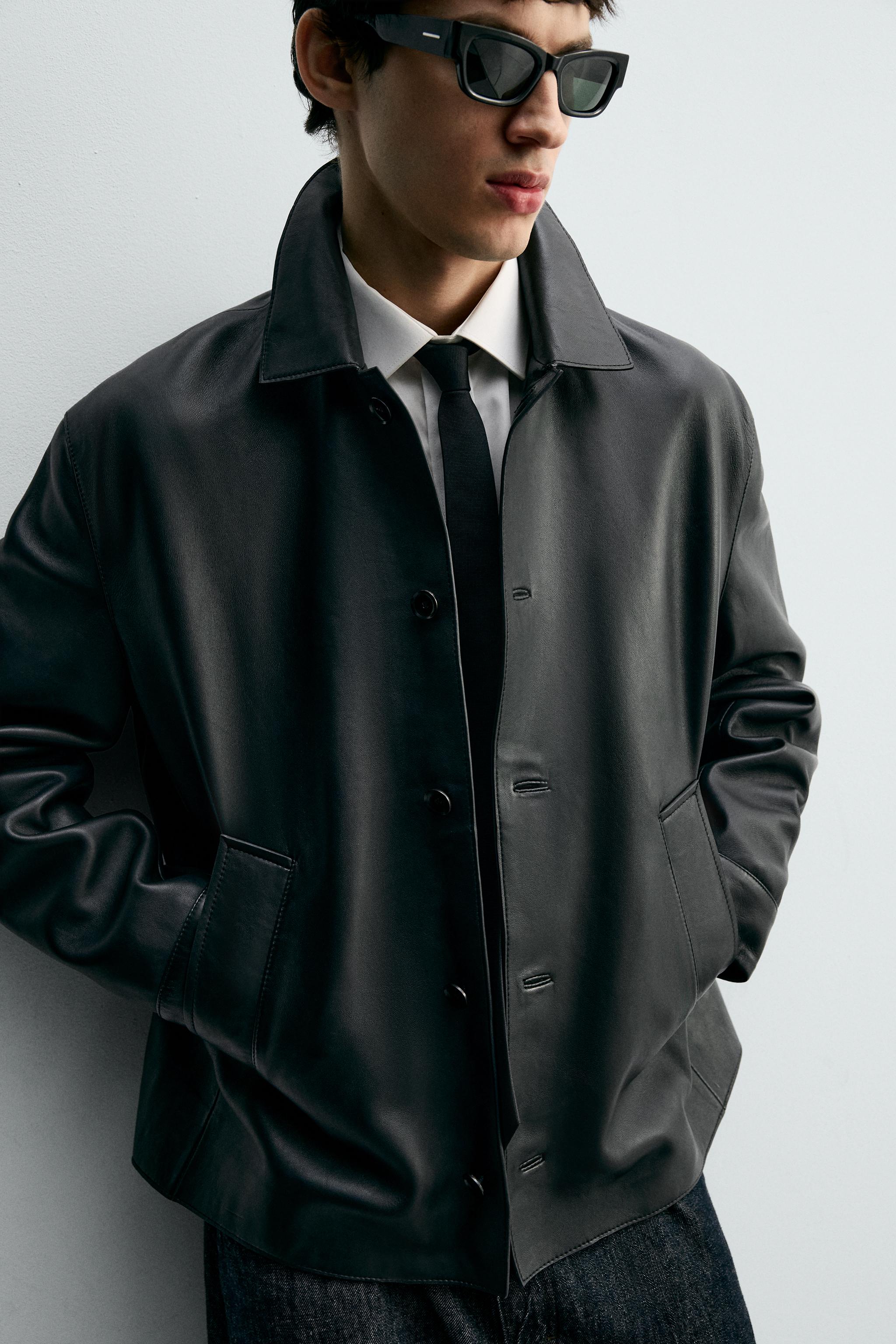 レザーナッパジャケット - ブラック | ZARA Japan / 日本
