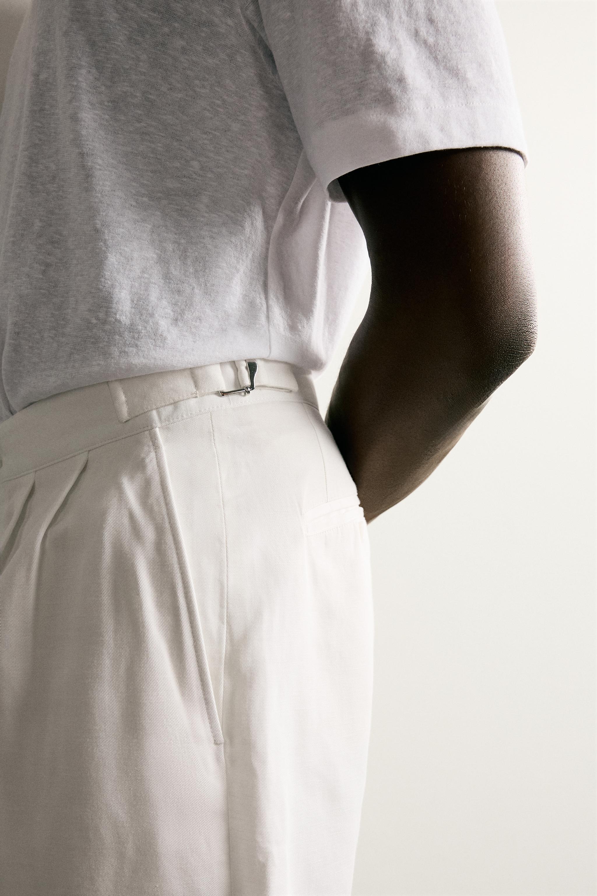 Мужские шорты Zara REGULAR FIT TAB SHORTS — фото 5