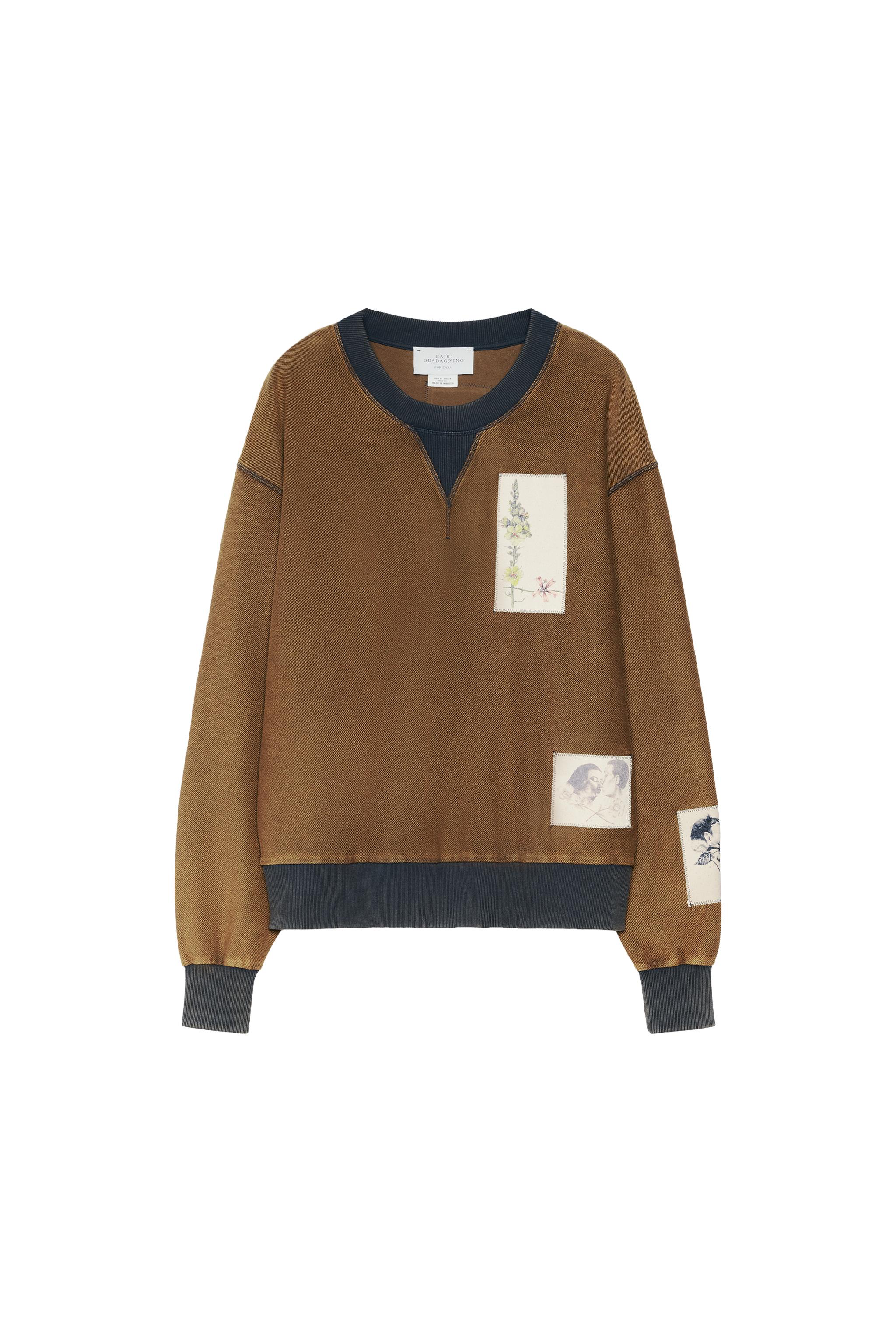 CONTRAST PATCH SWEATSHIRT