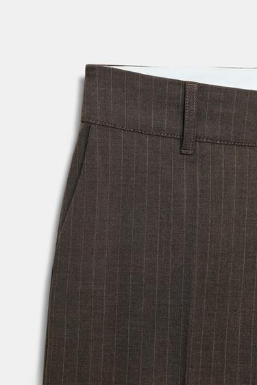 PANTALON À RAYURES - Marron / Écru de Zara - Image 6