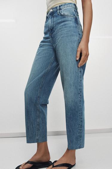 JEANS ZW COLLECTION TAPERED MIT HOHEM BUND - Mittelblau von Zara